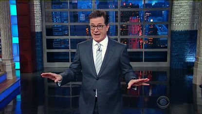 Stephen Colbert, still shocked by Trump tweets