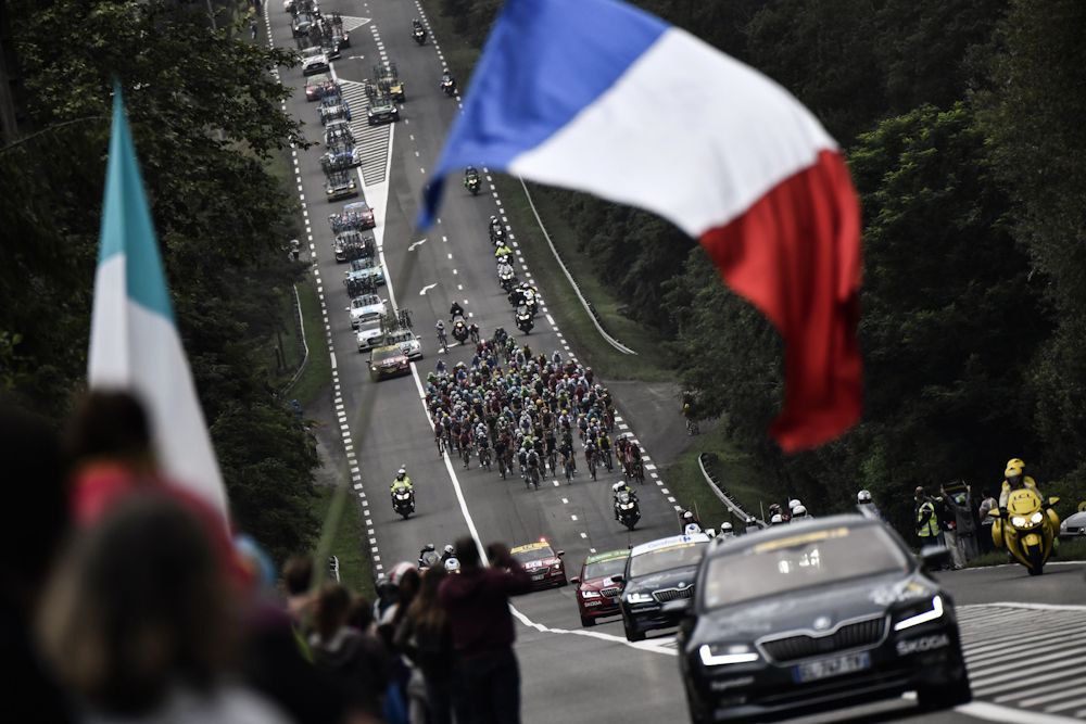 The peloton in action during stage 12 at the Tour de France