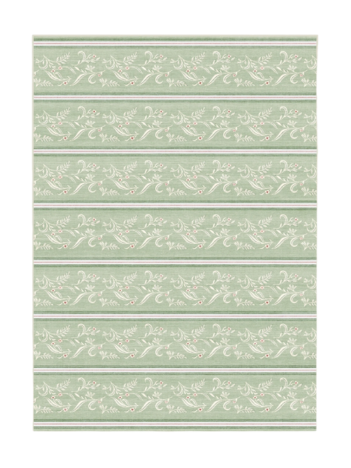 Sambuco Stripe Celadon Outdoor Rug, 5' x 7'