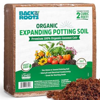 Back to the Roots Organic Coco Coir Value Pack | 10lb Compressed Block Expands to 15 Gallons