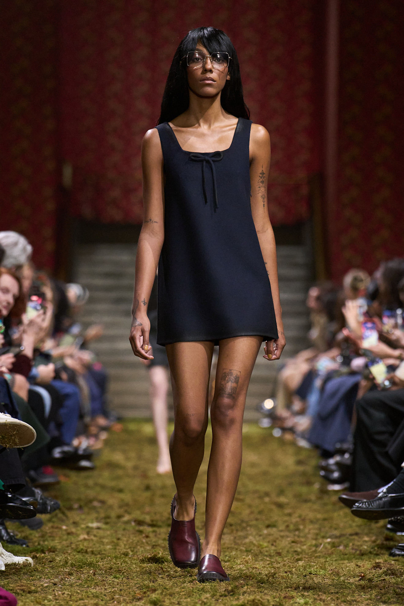 Model on the Miu Miu fall/winter 2026 runway.