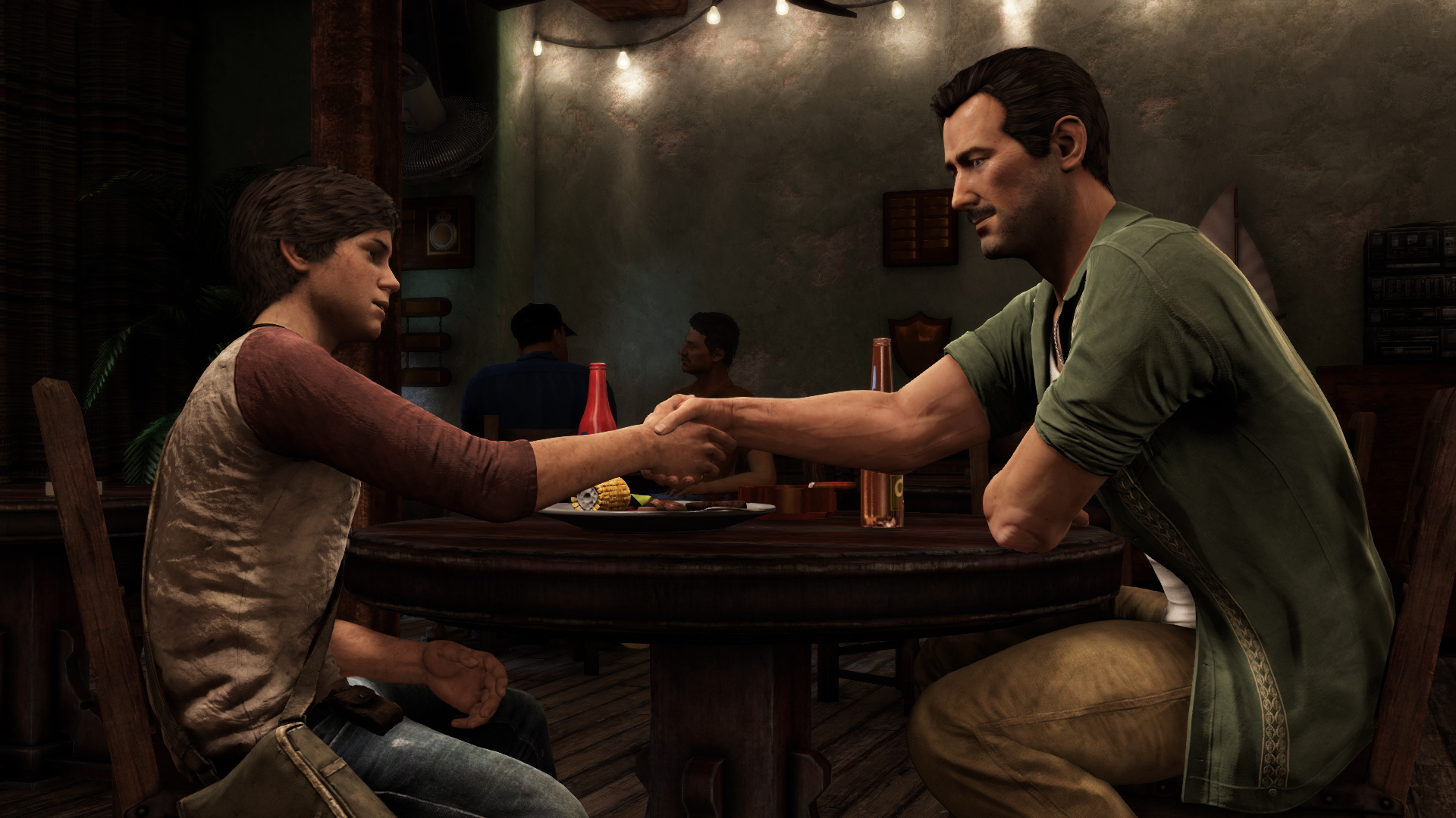 Uncharted Image Compares Video Game Sully and Nathan Drake to How