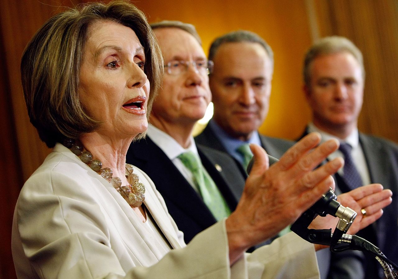 Nancy Pelosi, Harry Reid, and Chuck Schumer