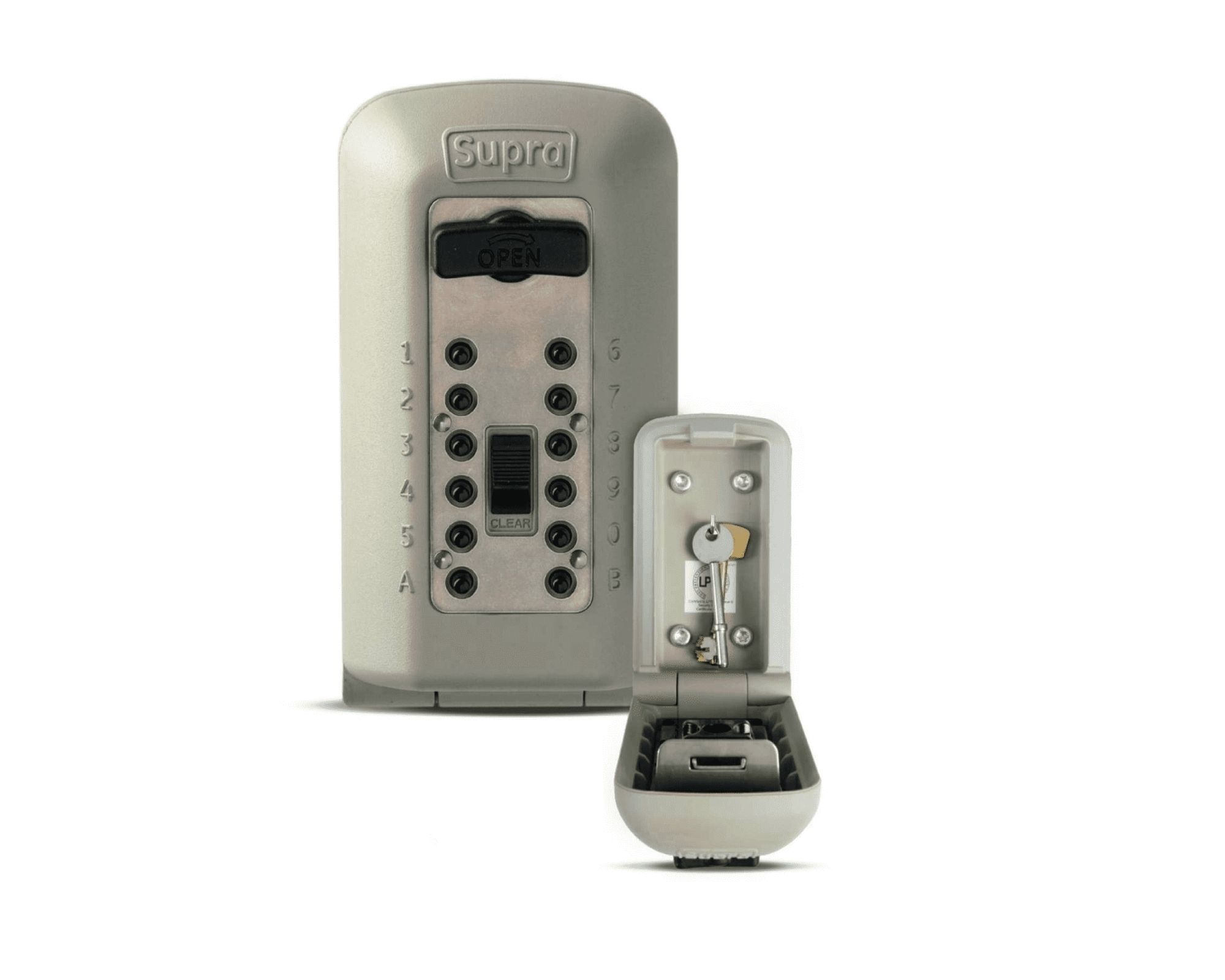 Supra C500 key safe from front and smaller image of it open