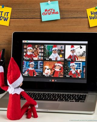 Elf on the shelf idea using laptop to create virtual remote call
