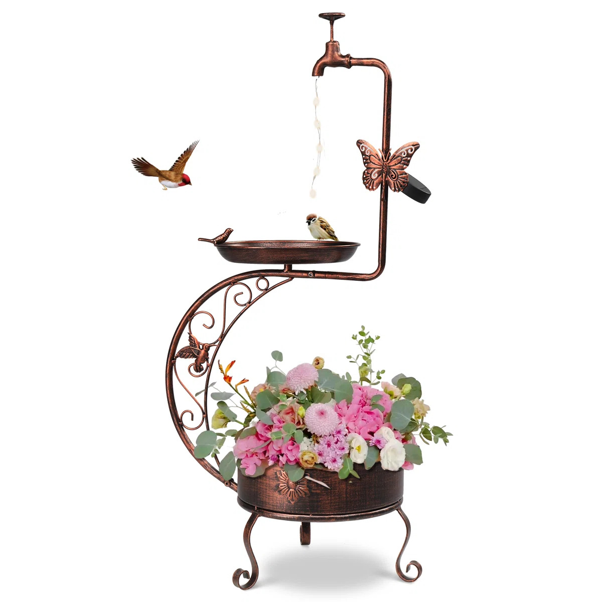 Wayfair solar bird bath planter