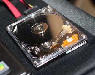 Closer look at the Momentus hybrid drive.