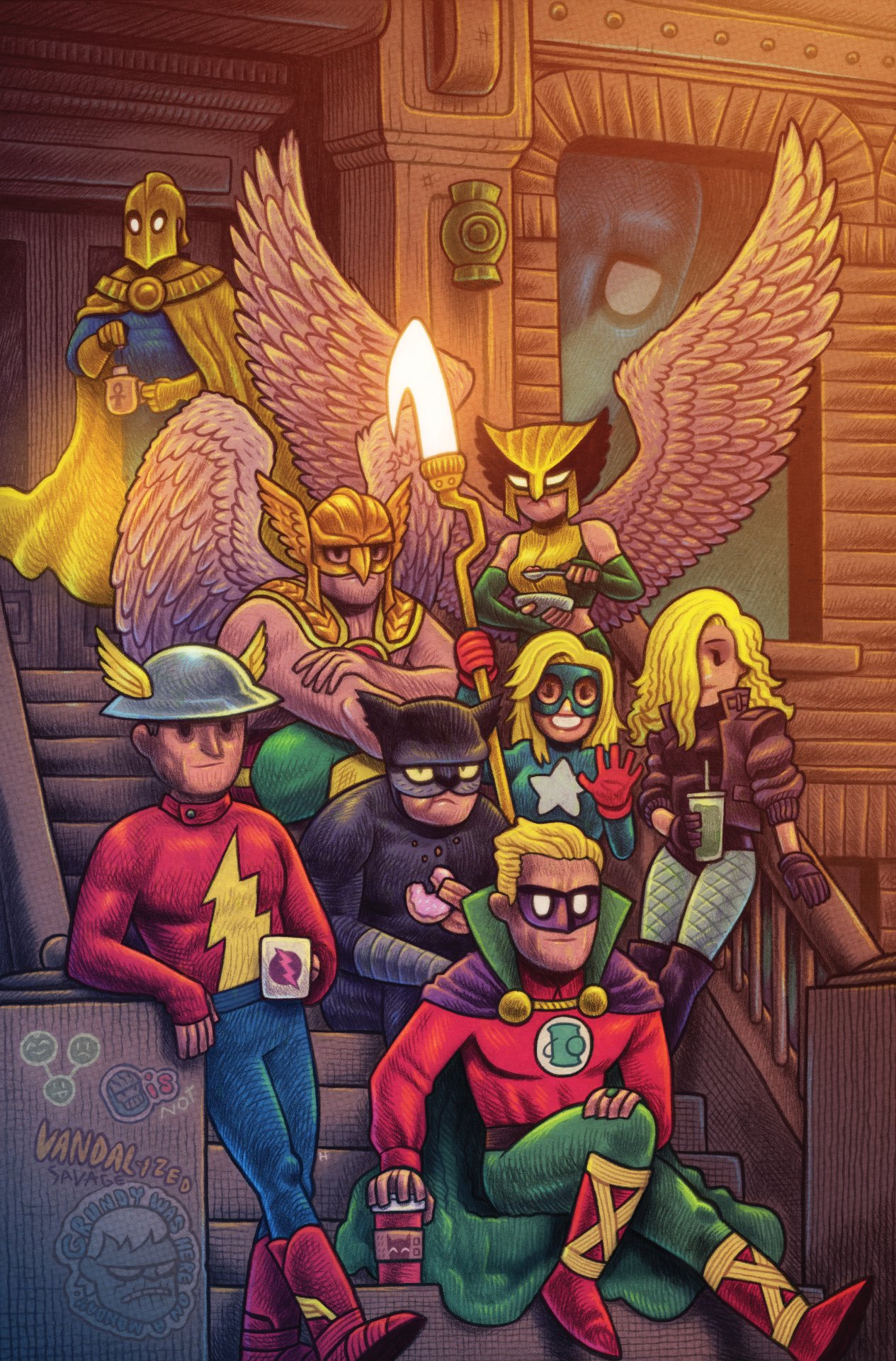 Justice Society of America #1 cover by Dan Hipp