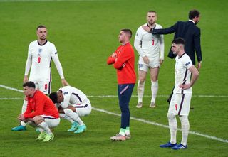 Southgate and his players were left dejected after losing the shoot-out.
