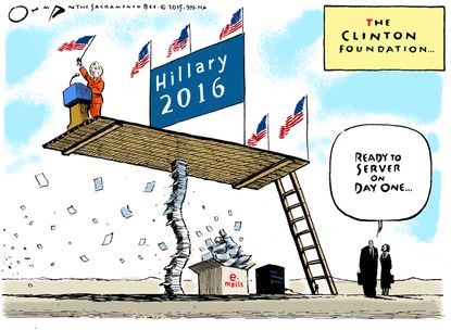 Political cartoon U.S. Hillary Clinton Emails