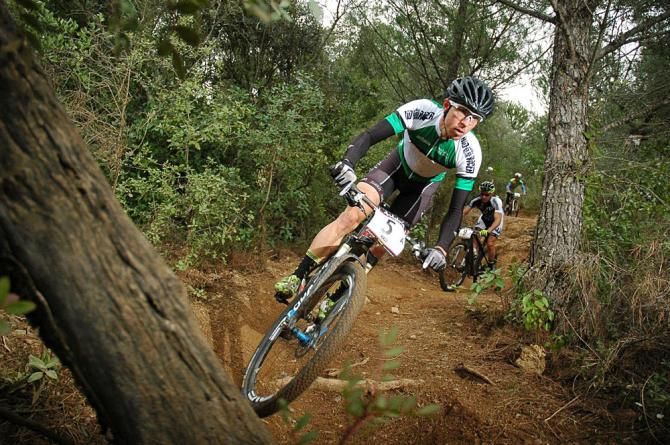 Jochen Kaess and Markus Kaufmann (Centurion Vaude) on their way to winning stage 5 of the Andalucia Bike Race