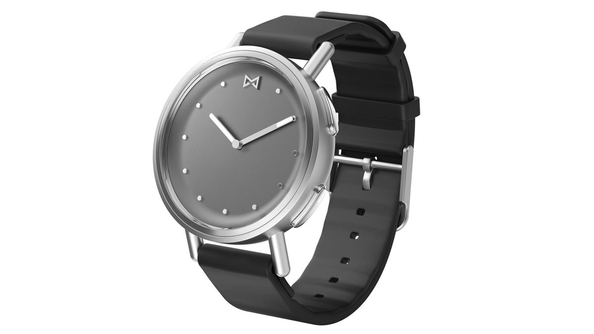 Stainless Steel with black strap