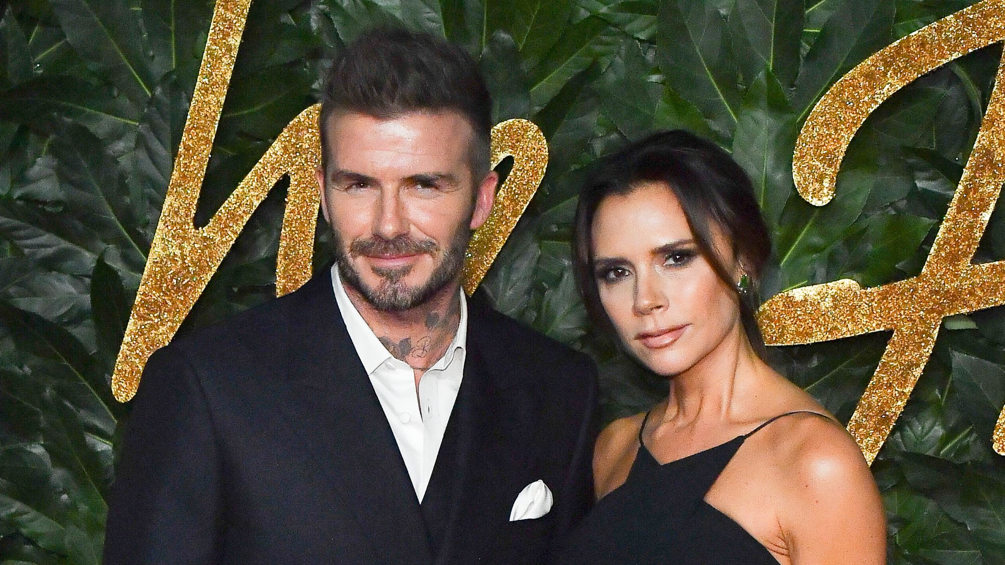 David and Victoria Beckham at the Fashion Awards in 2018