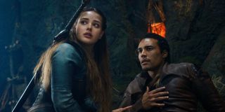 Katherine Langford and Devon Terrell as Nimue and Arthur in Cursed