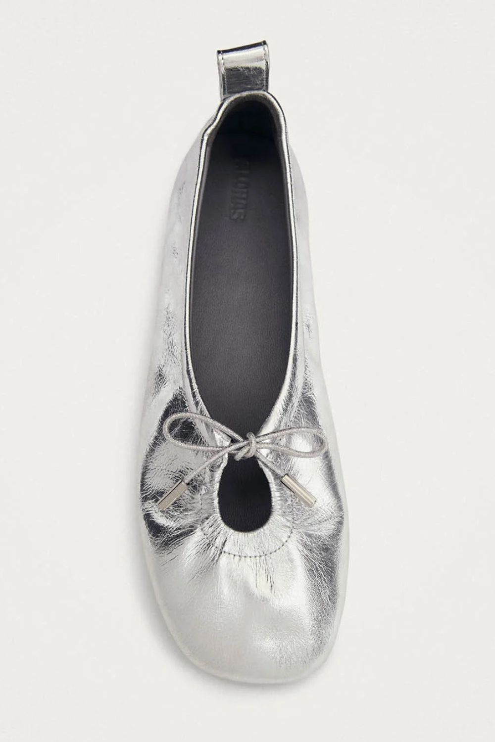 Alohas Rosalind Shimmer Silver Ballet Flats