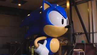Sonic statue restoration process