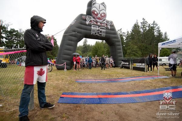 Even the race staff got in the spirit of Canada day.