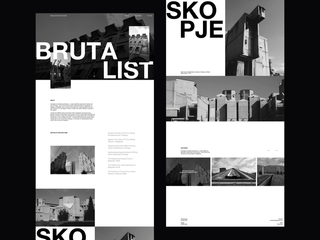 black and white brutalist web design