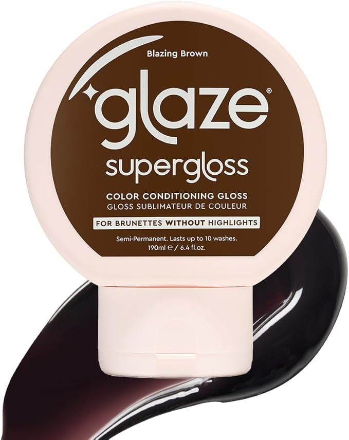 Glaze, Supergloss Color Conditioning Gloss in Blazing Brown