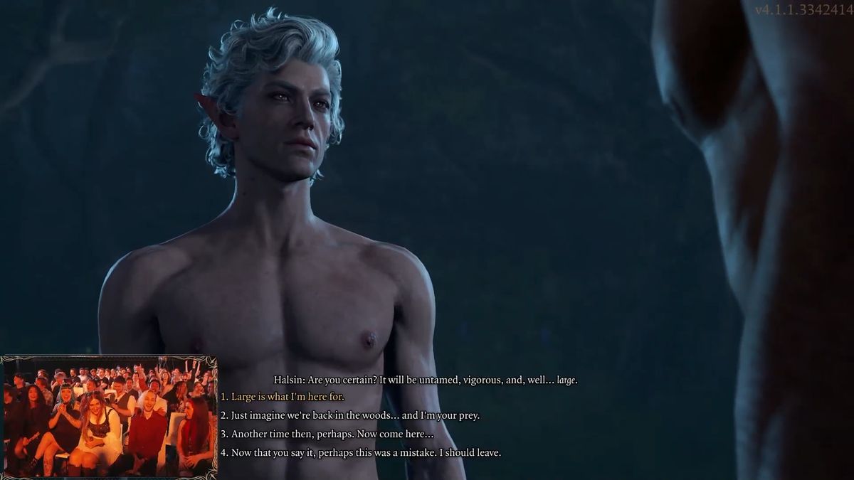 shirtless Astarion with romance options