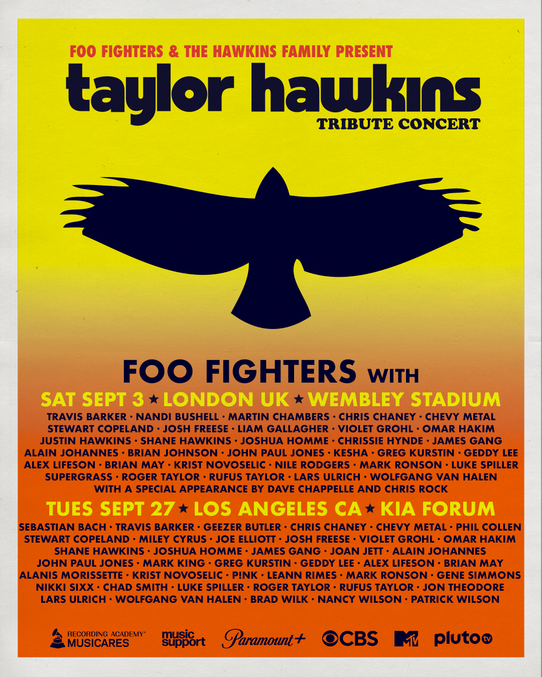 Taylor Hawkins Tribute Concert Poster