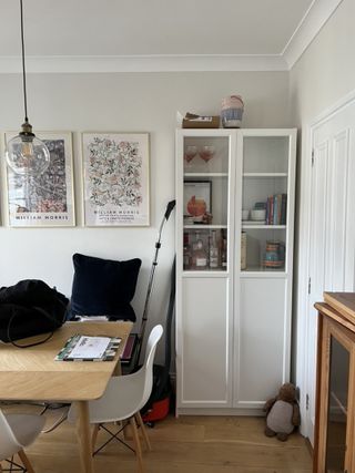 An ikea billy bookcase before being refurbished