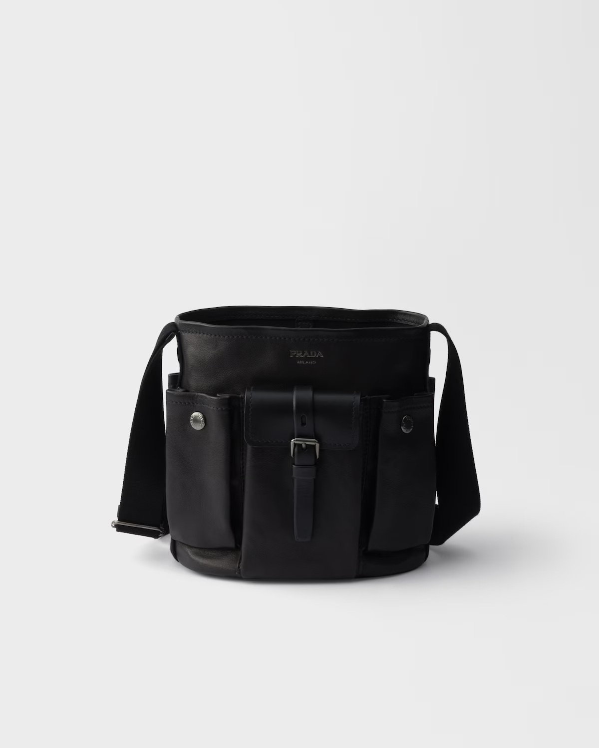 Prada, Prada Route Leather Mini-Bucket Bag