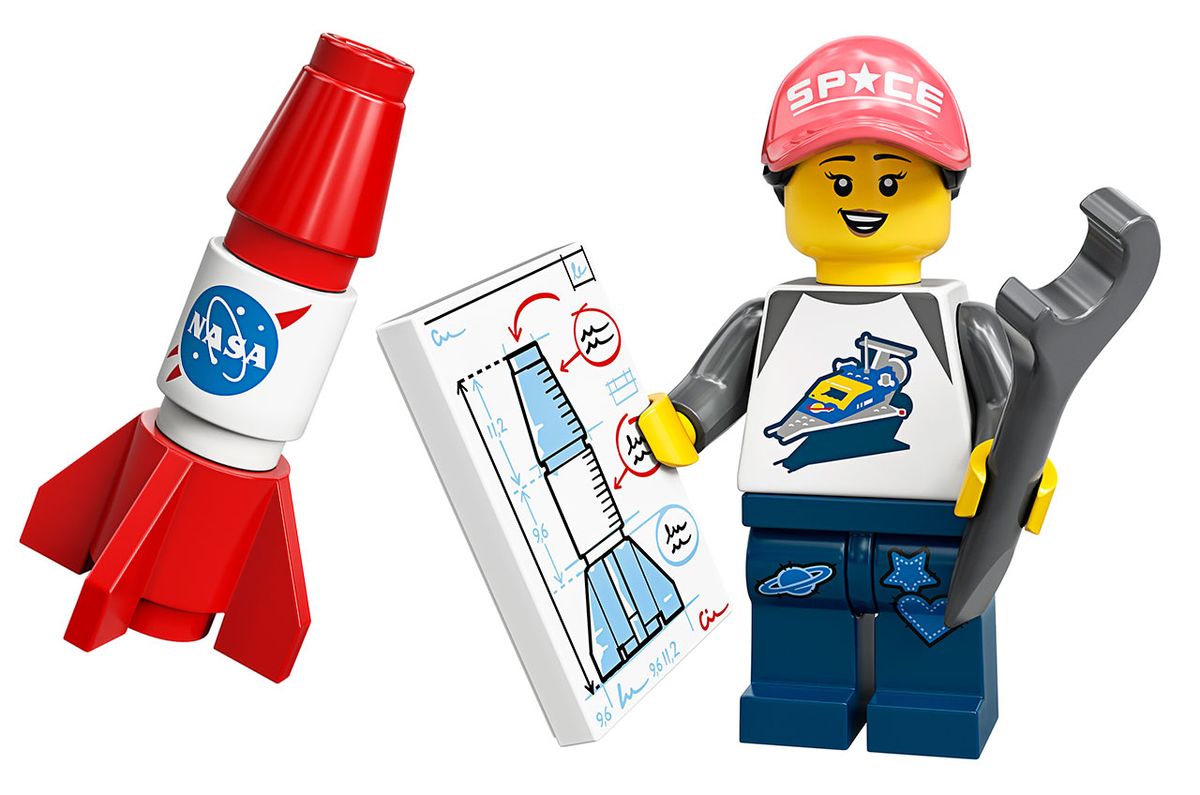 New 'Space Fan' Lego minifigure sports her own NASA model rocket