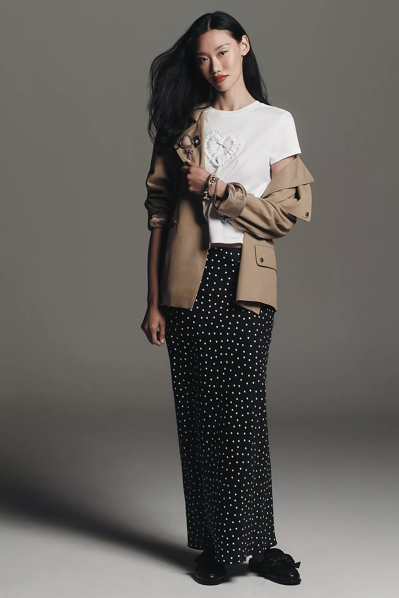 The Tilda Maxi Slip Skirt by Anthropologie