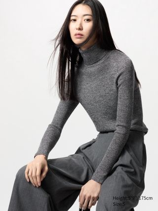 Merino Ribbed Turtleneck Jumper