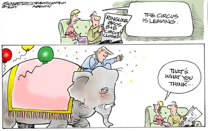 Political Cartoon U.S. circus