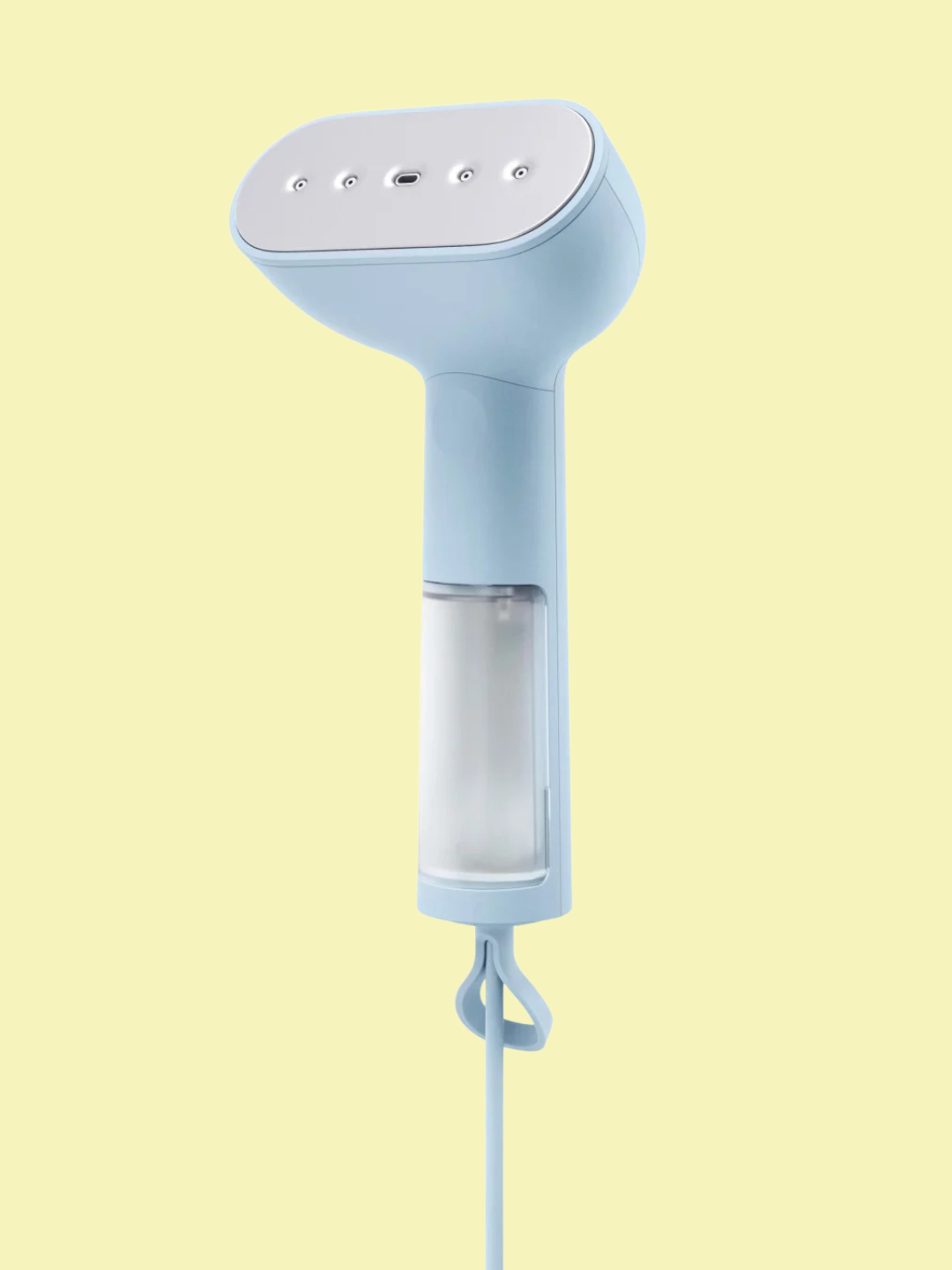 A light blue steamer from Steamery
