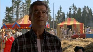 Pierce Brosnan watches Sara Tidwell in Bag Of Bones