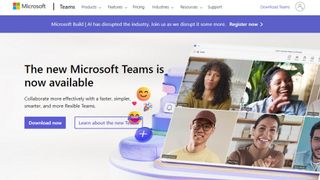 Website screenshot for Microsoft Teams.
