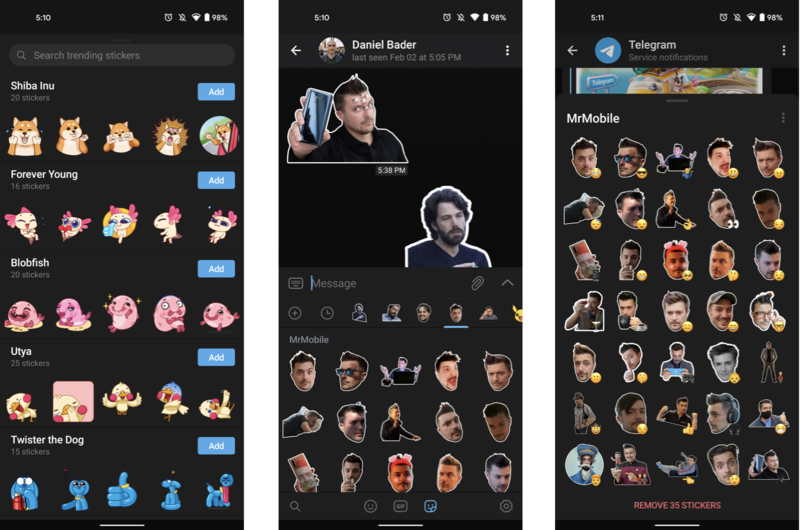 How to add and use stickers in the Telegram messaging app | Android Central