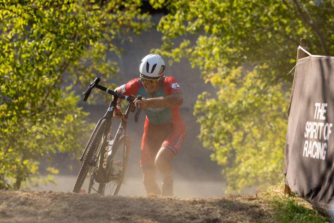 Jules VanKempen (Team Winston Salem &ndash; Flow) on the dusty Waterloo course in C2 race