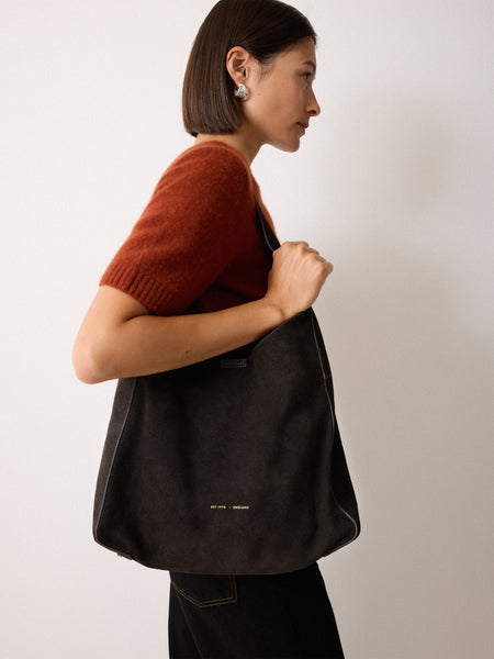 Heckfield Suede Tote | Chocolate