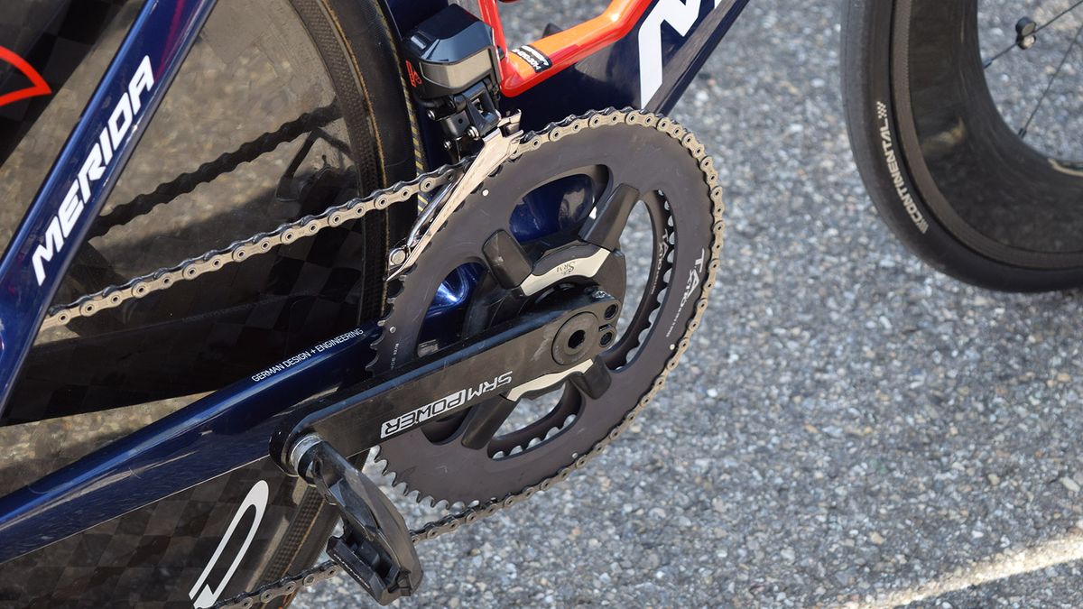Bahrain-Merida equipped their TT bikes with chainrings from French component specialists TA
