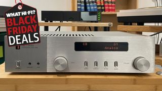 JBL SA3550 Classic silver stereo amplifier with Black Friday tag 