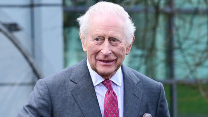 King Charles III departs after visiting the Cancer Research Centre, Ulster University on March 20, 2025