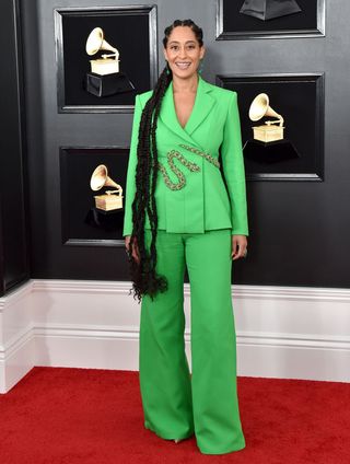 Tracee Ellis Ross on the red carpet at the Grammy's