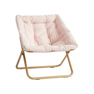 Folding pink chair from Pottery Barn Teen