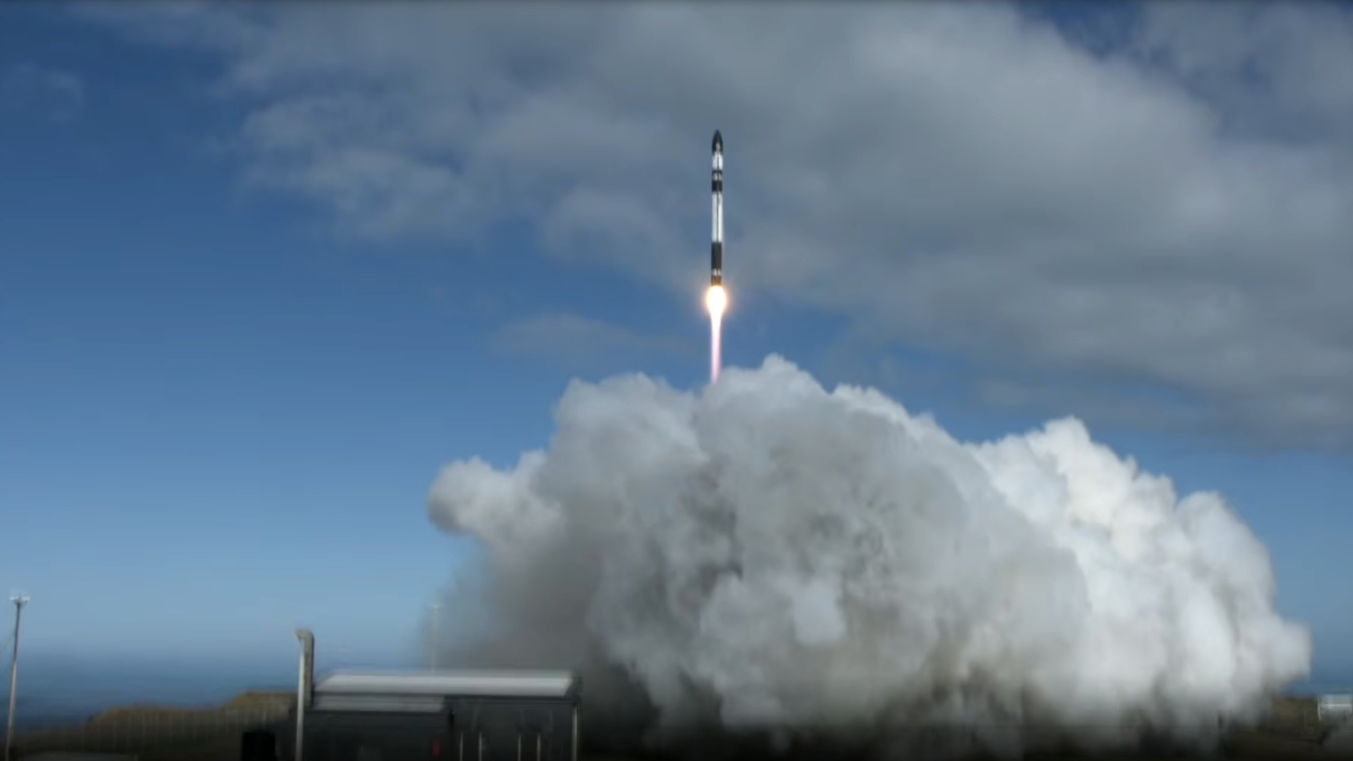 A Rocket Lab Electron vehicle launches five satellites for a confidential customer from New Zealand on Aug. 23, 2025.