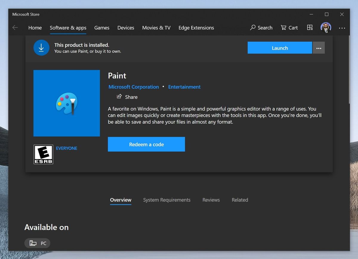 Paint Microsoft Store