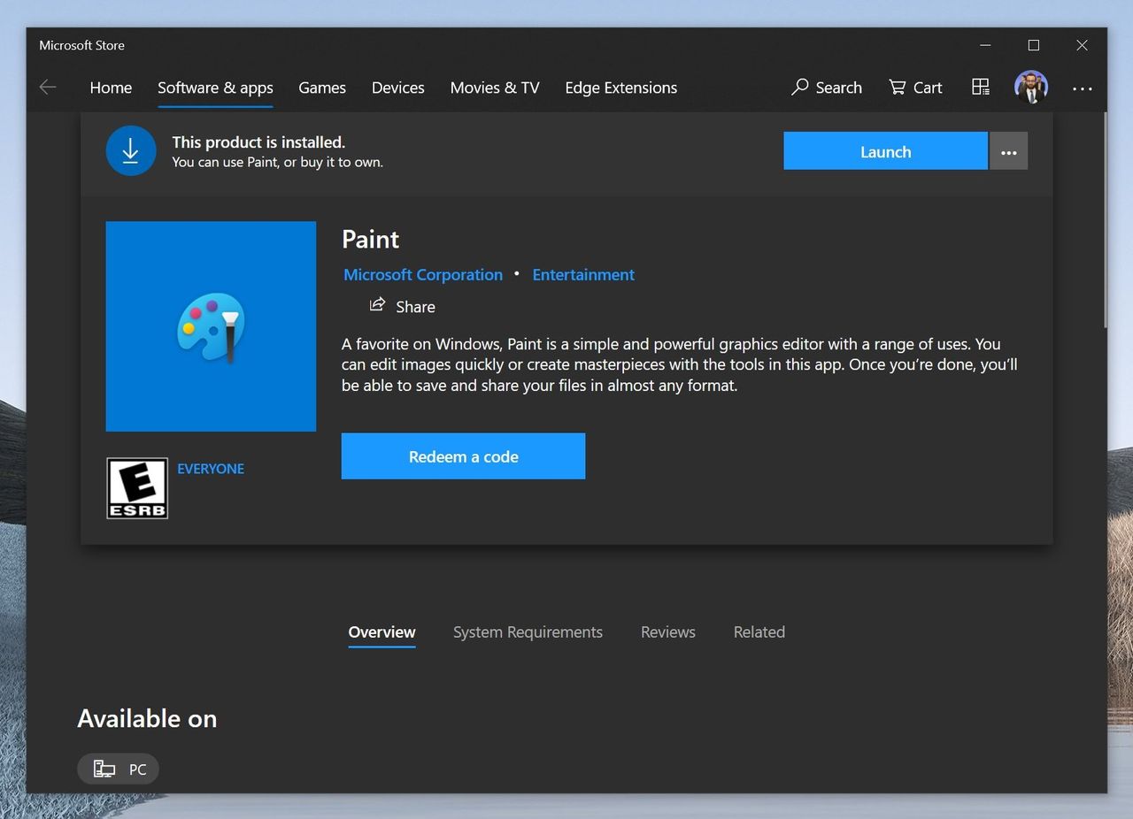Paint Microsoft Store