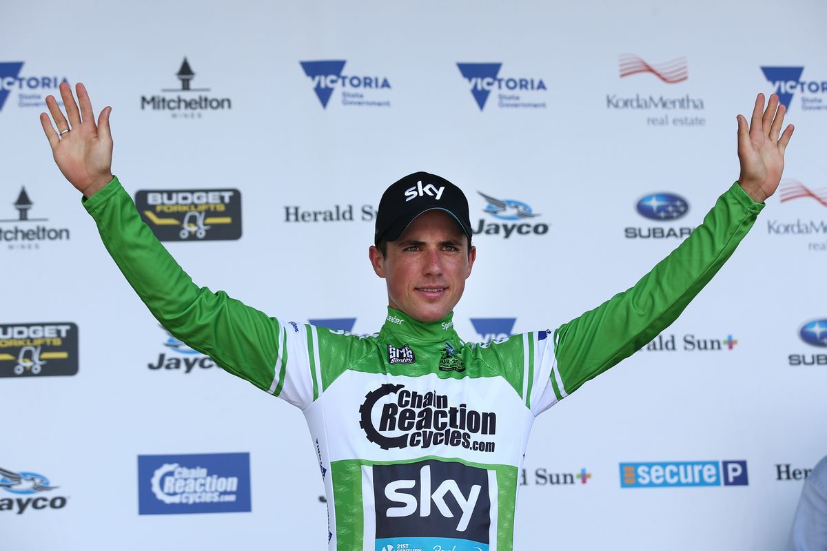 Peter Kennaugh (Team Sky) also leads the points classification
