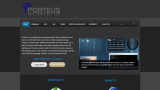 Skärmdump på webbsidan för Porteus