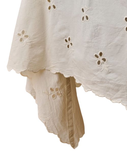 Antique White Eyelet Tablecloth