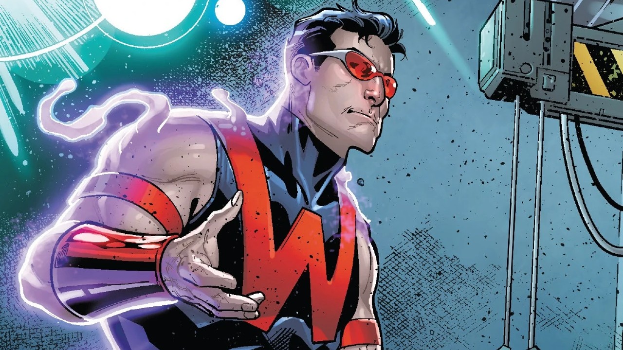 A screenshot of Wonder Man preparing to use his ionic superpowers in a Marvel comic book panel
