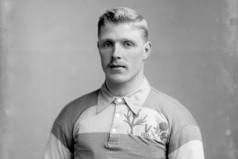 Liverpool and Scotland defender Alex Raisbeck, pictured in 1901.